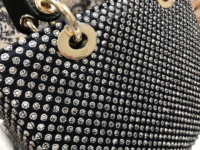 Dior女包 迪奧Lady Dior五格刺繡太陽珠子手袋 Dior手提肩背斜挎包  dfk1789